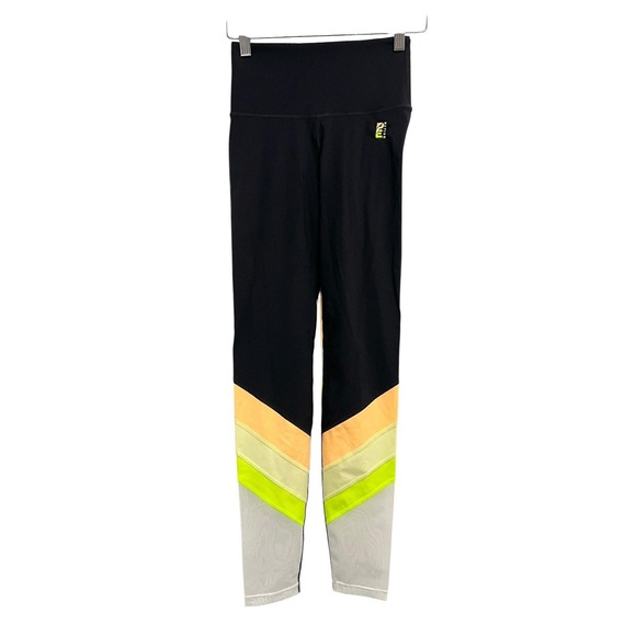 P.E Nation Leggings Womens XS Black Freeman High Rise Mesh Panels 21PE4G045 - Picture 1 of 12